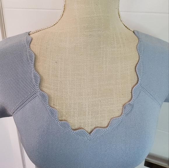 Sandro Meissa Fit Flare Knit Mini Dress Size 38 - Picture 6 of 16